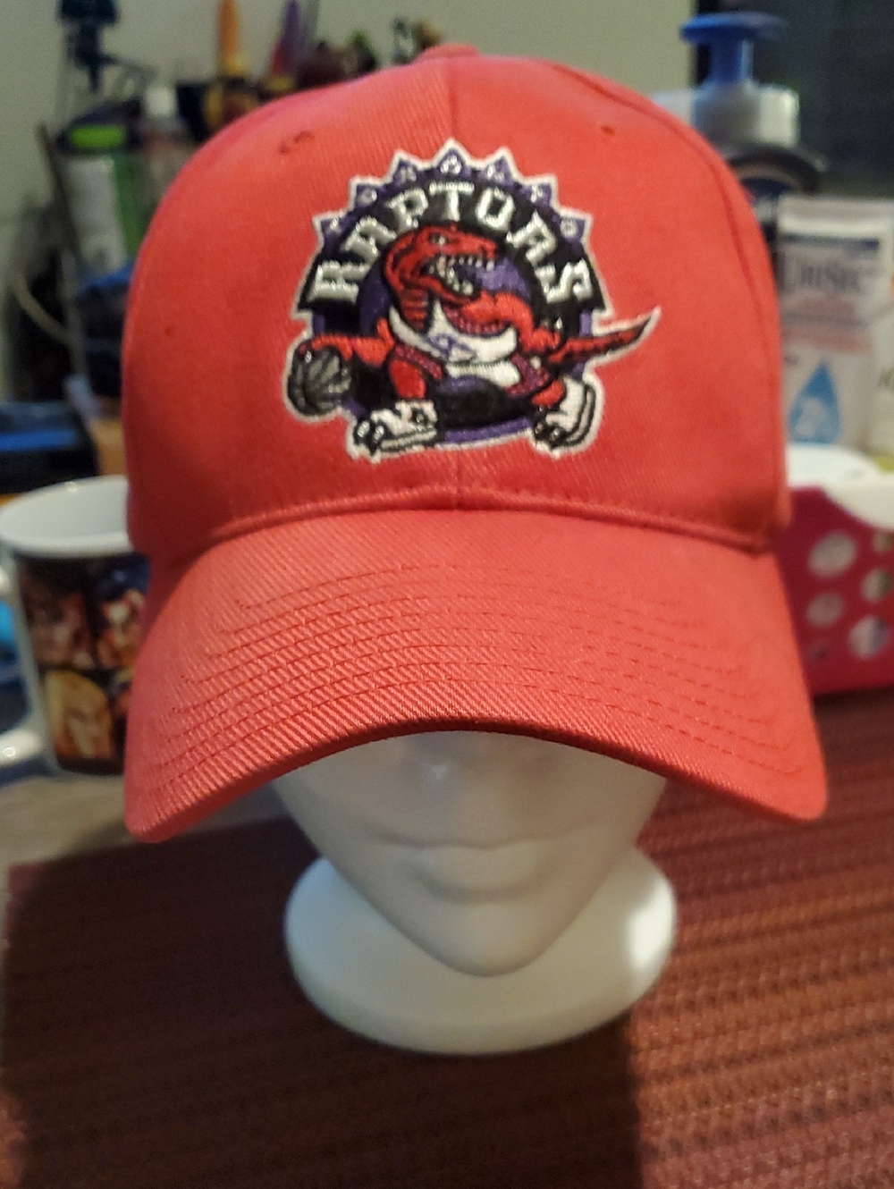 Reebok Red Toronto Raptors Logo Baseball Cap